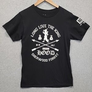 Disney Neff Collection Men Sz S Robin Hood Sherwood Forest Black T-Shirt Tee HTF